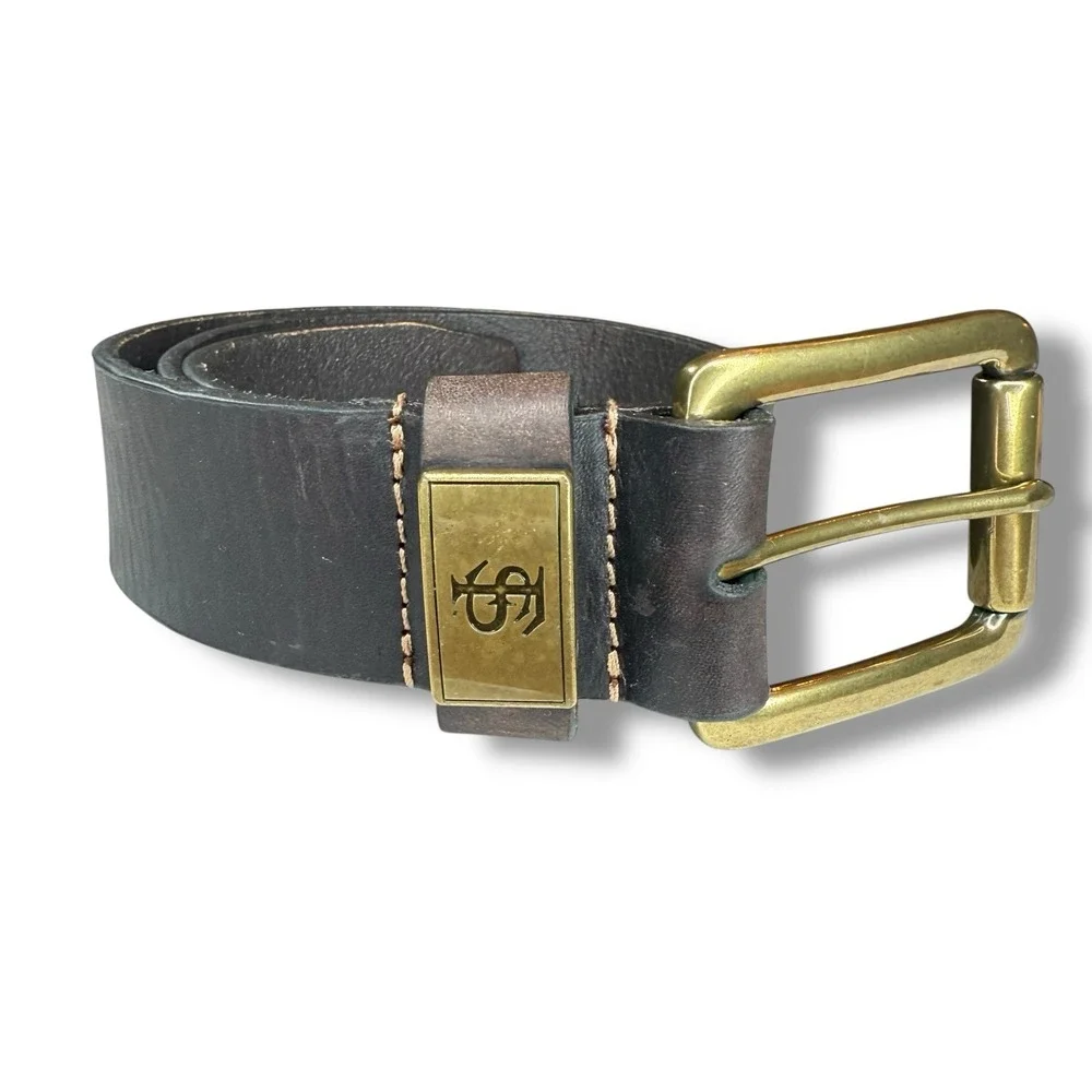 Jack‎ Mason Belt Mens Size 32 Florida State Brown Leather Brass Buckle FSU